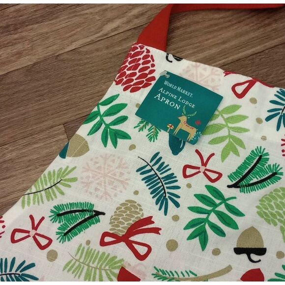 NWT world market  winter, Christmas apron. Adult size, one size - Picture 2 of 5